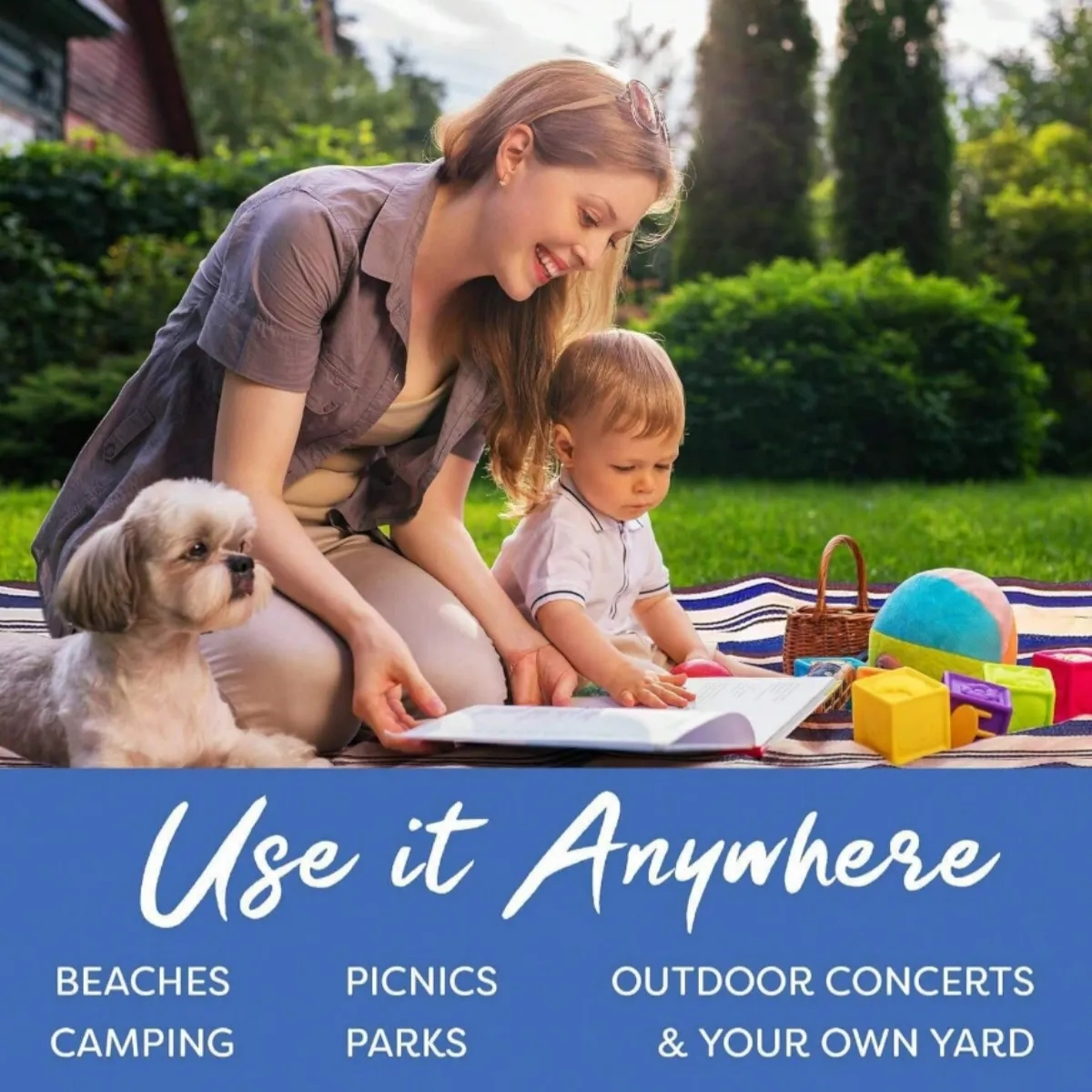 200x200cm Portable Waterproof Picnic Blanket 4