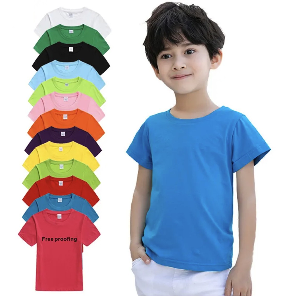 Kid's Crewneck T-shirt Stock 2