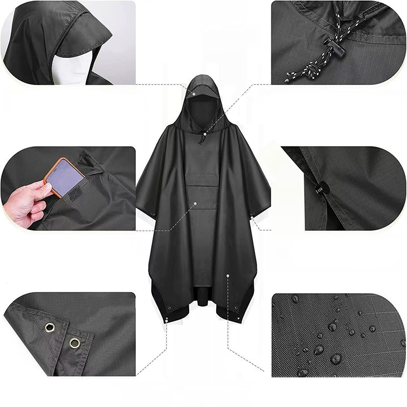 Reusable Multifunctional Adult Rain Poncho 2