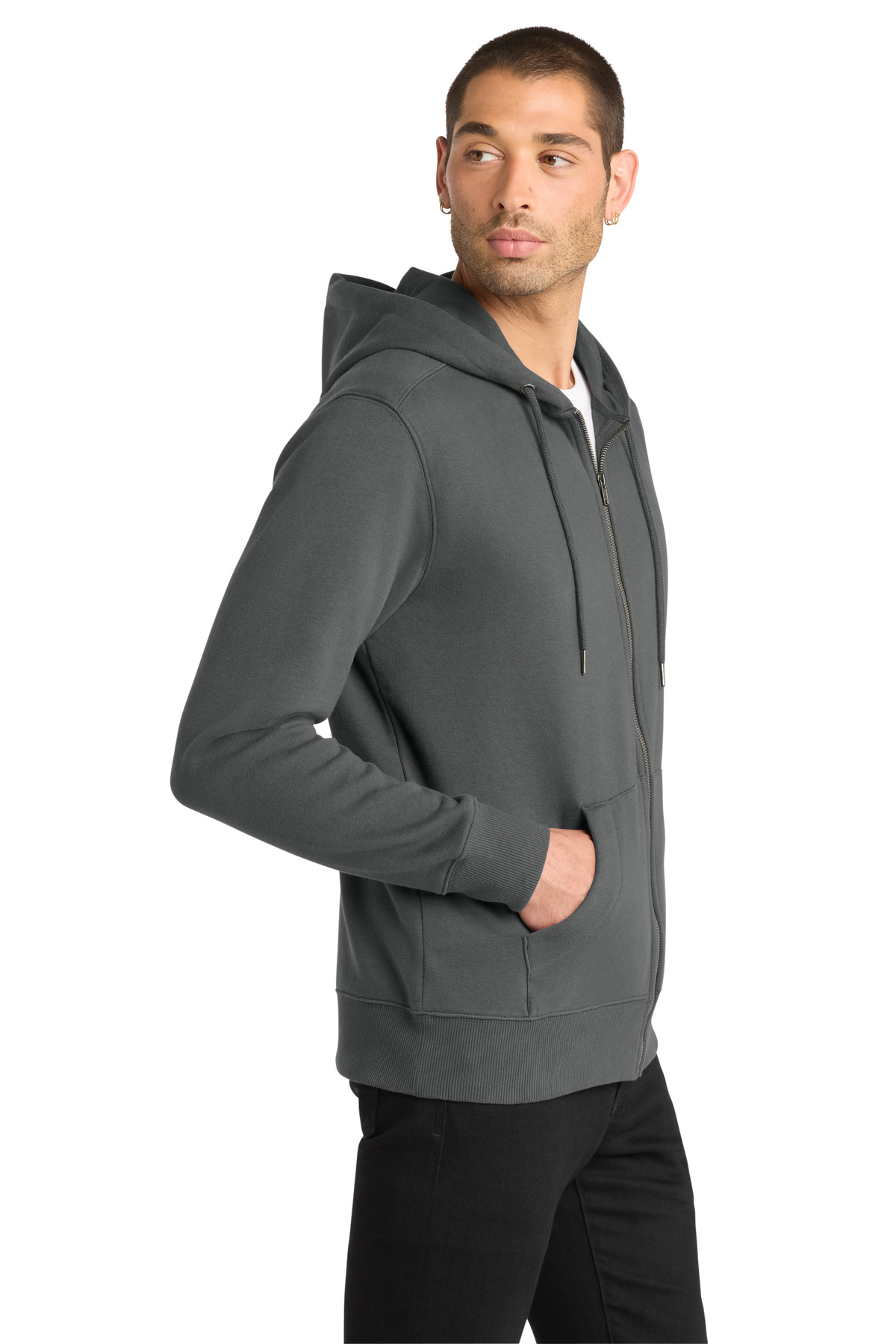 District Perfect Weight Fleece Full-Zip Hoodie DT1103 27