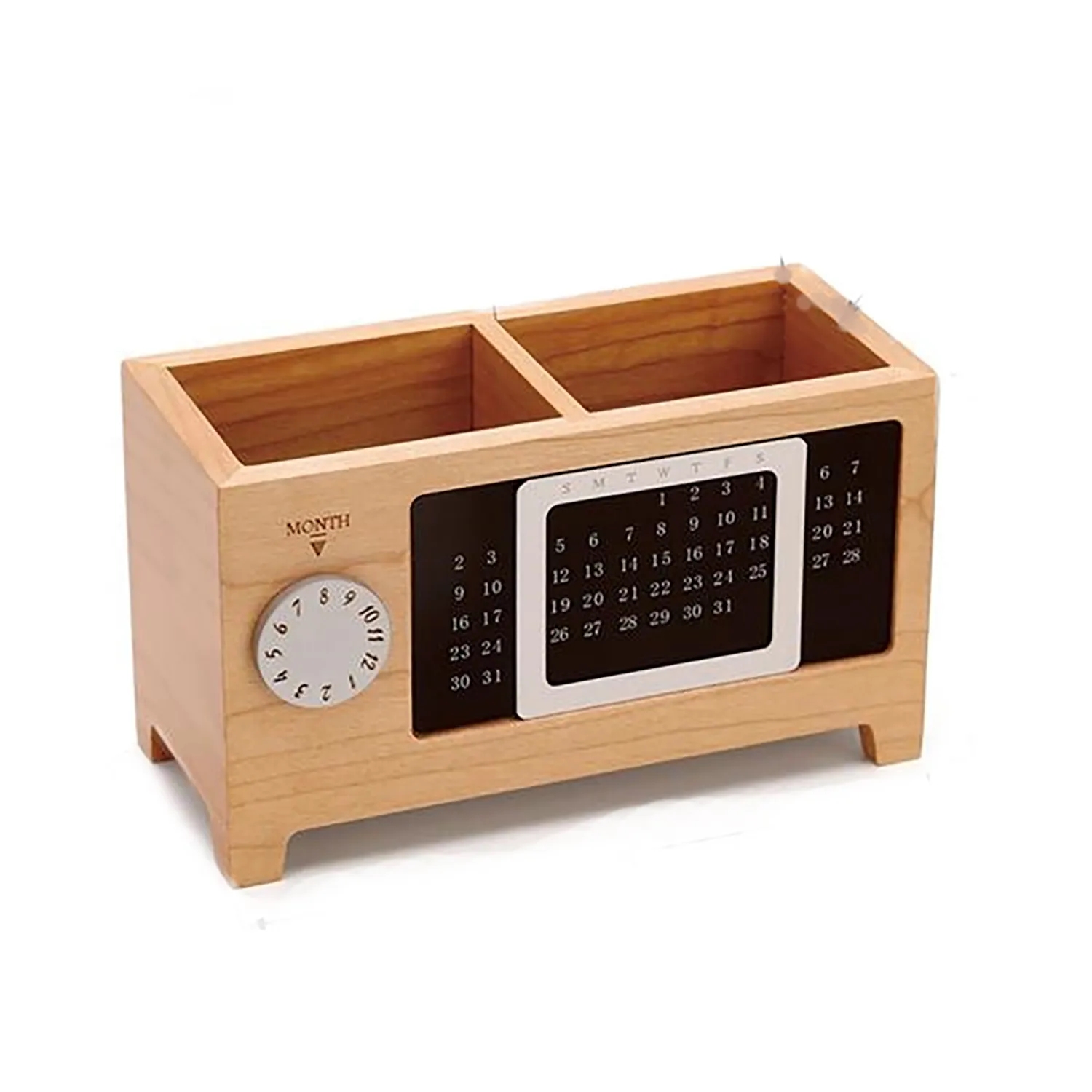 Wooden Pencil Holder Desk Supplies Organizer 6