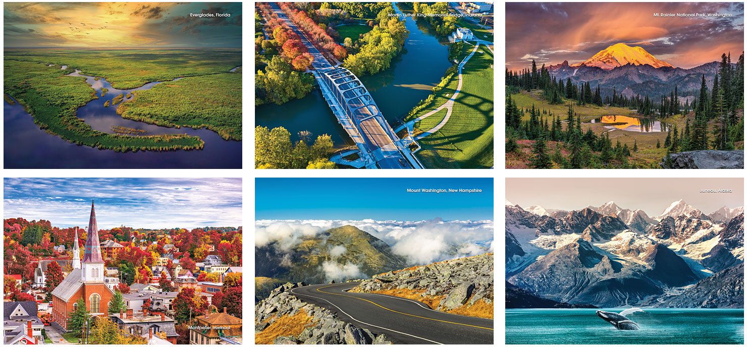 AMERICAN SPLENDOR SPIRAL WALL CALENDAR