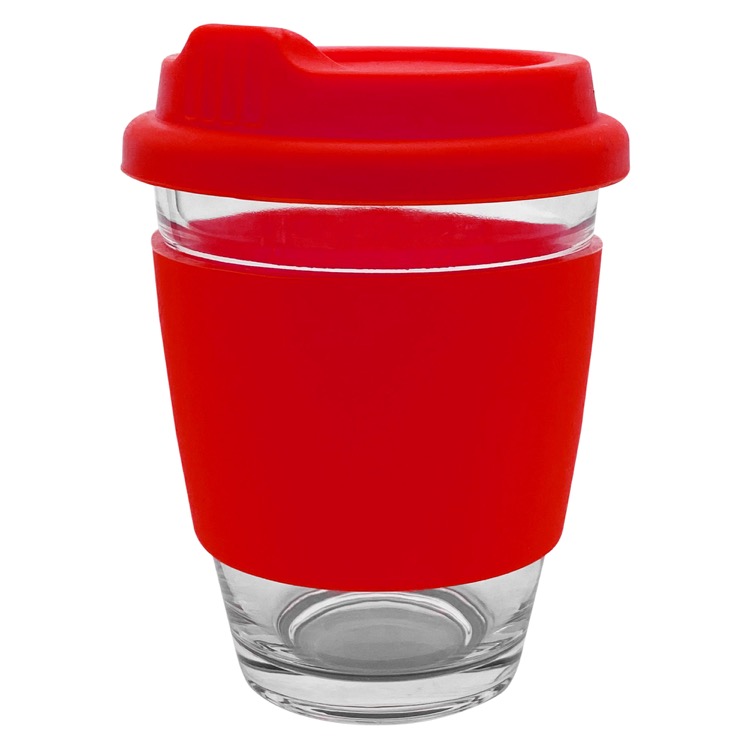 Carlo Glass Coffee Cup - Silicone Band 16