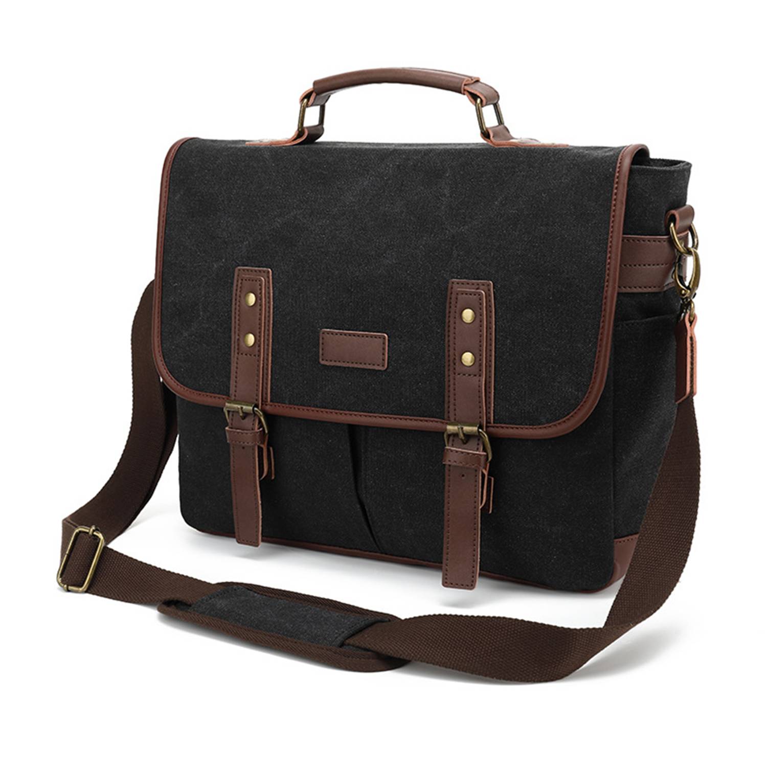 Waterproof Vintage Leather Briefcase Messenger shoulder bag 4