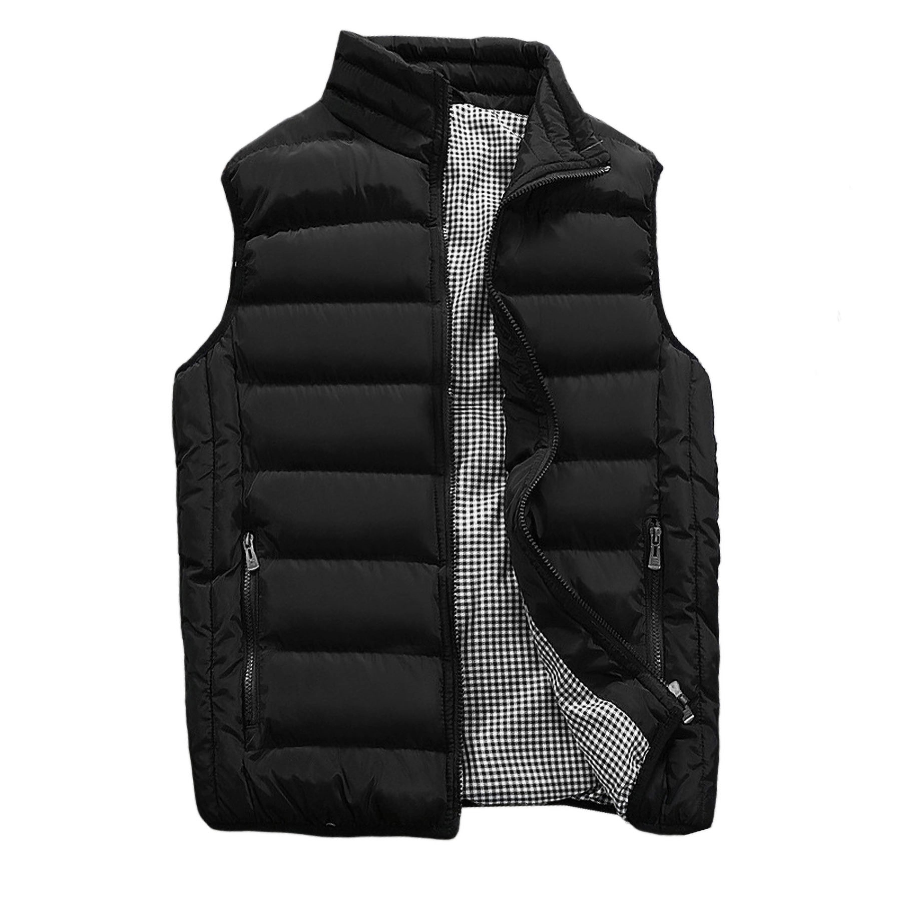 Mens Solid Winter Sleeveless Vest Coat 7