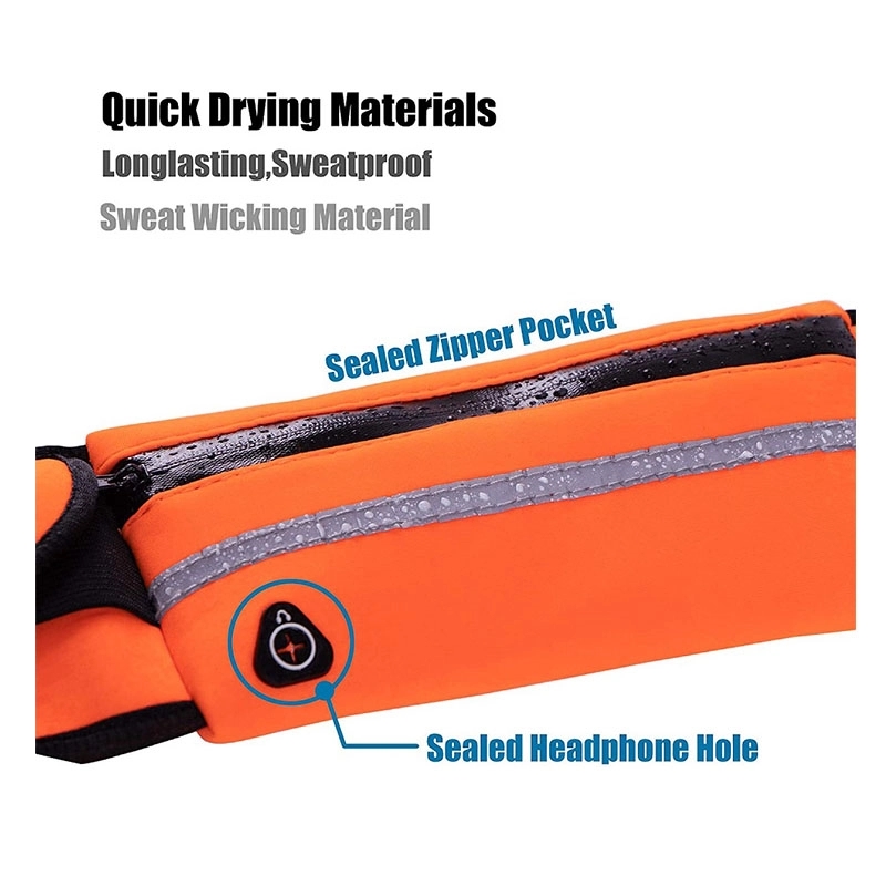 Adjustable Sports Money Belt with Headphone Port 4