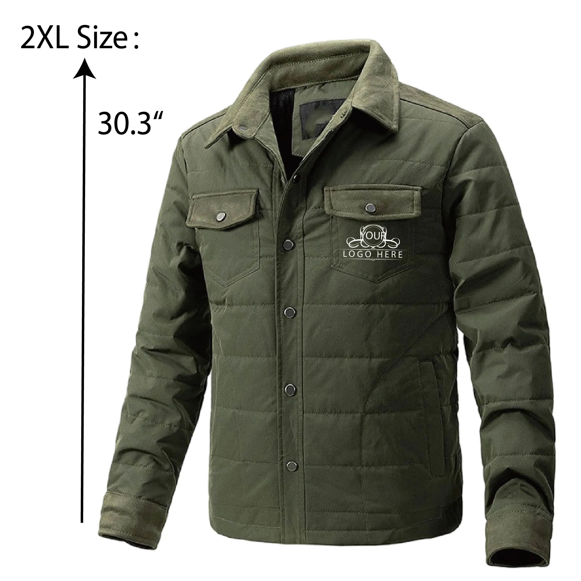 Man Solid Lapel Neck Jacket 2