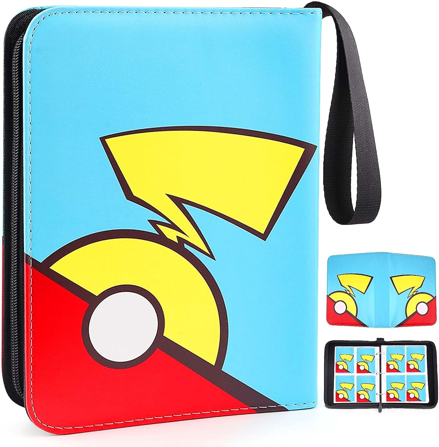 Trading Card Binder/Portable Cards Collection Book with Zipper-4 Pocket 1