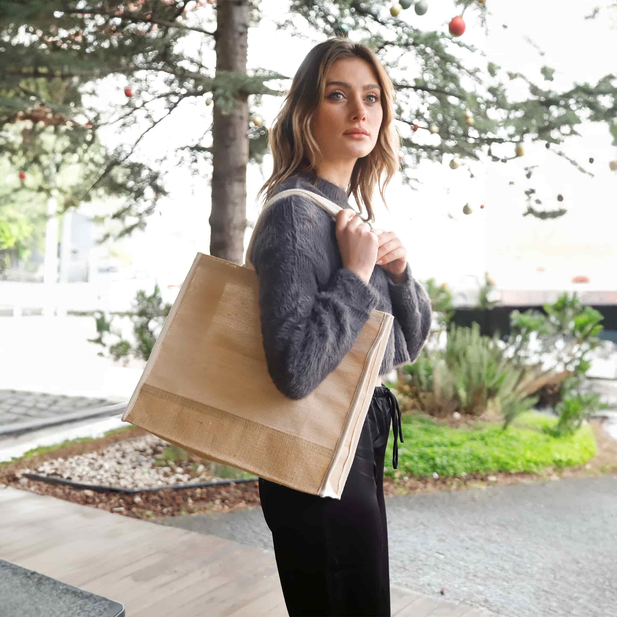 Juco Market Tote Bag, custom tote bag with logo imprint 17