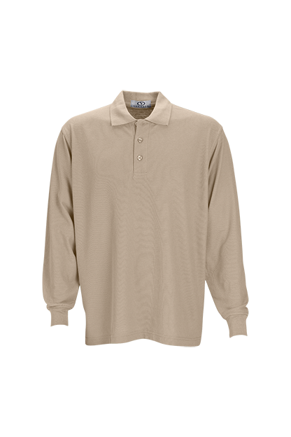 Long Sleeve Soft-Blend Double-Tuck Pique Polo 3