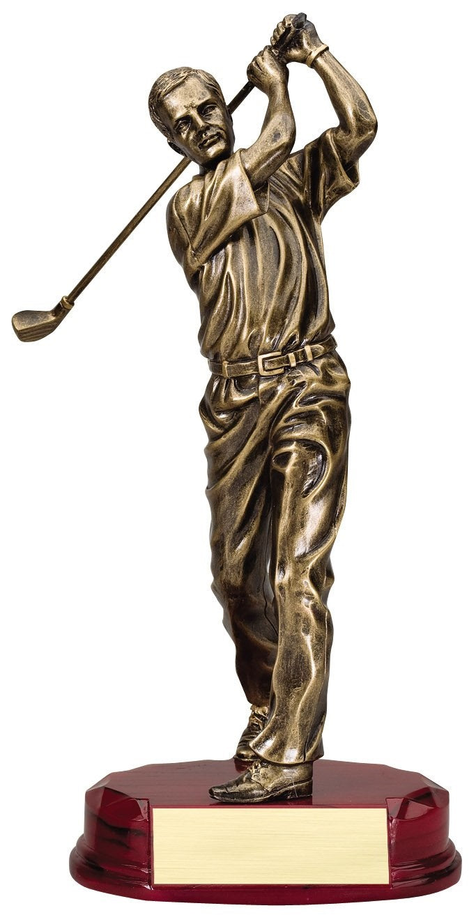 Antique Bronze Male Golfer, Driver Resin 2