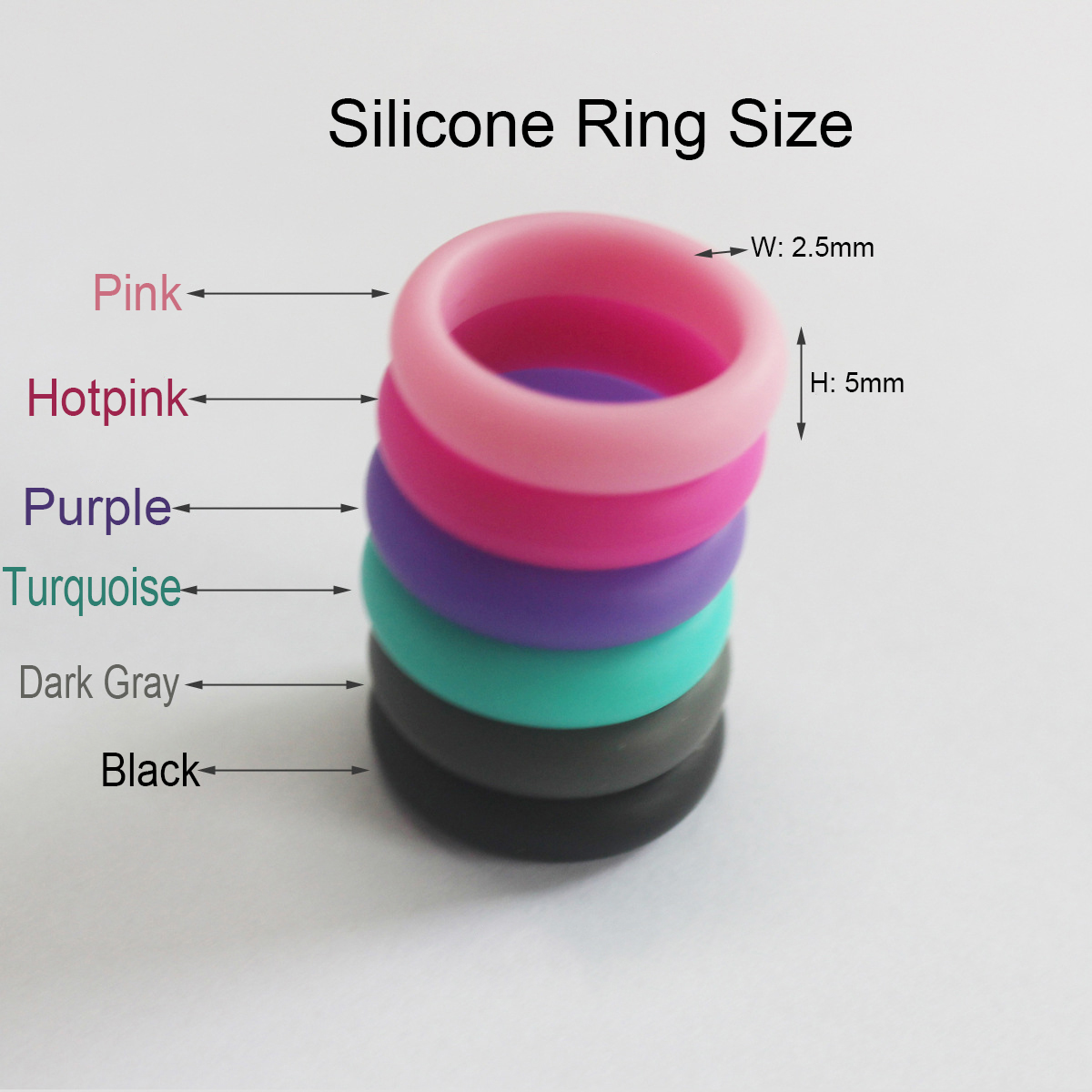5mm Womens Fashion Silicone Ring 2