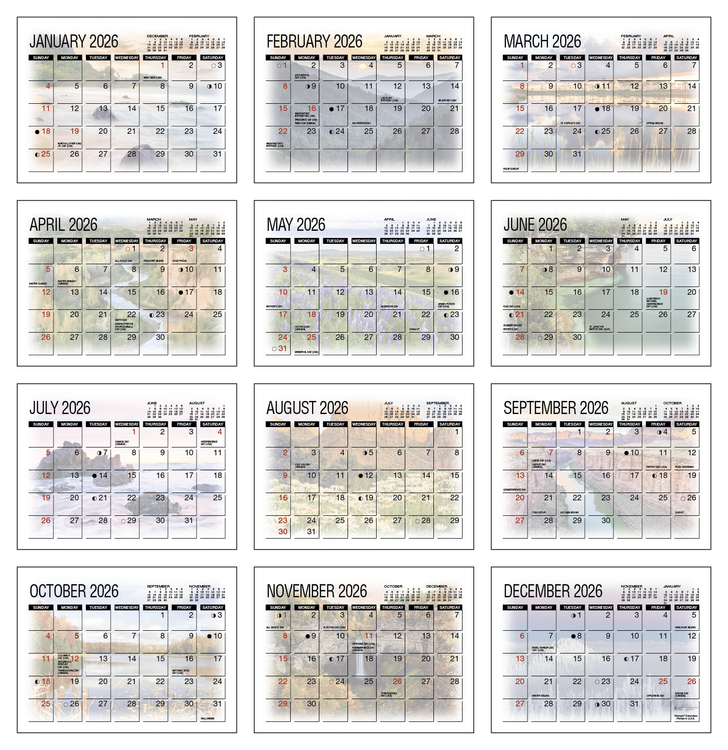 Triumph® Calendars America's Beauty Desk Calendar 36