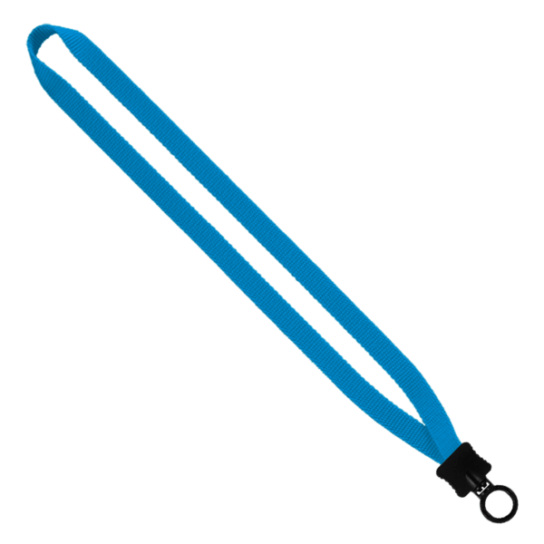 1/2" Smooth Nylon Lanyard with Plastic Clamshell & O-Ring 5