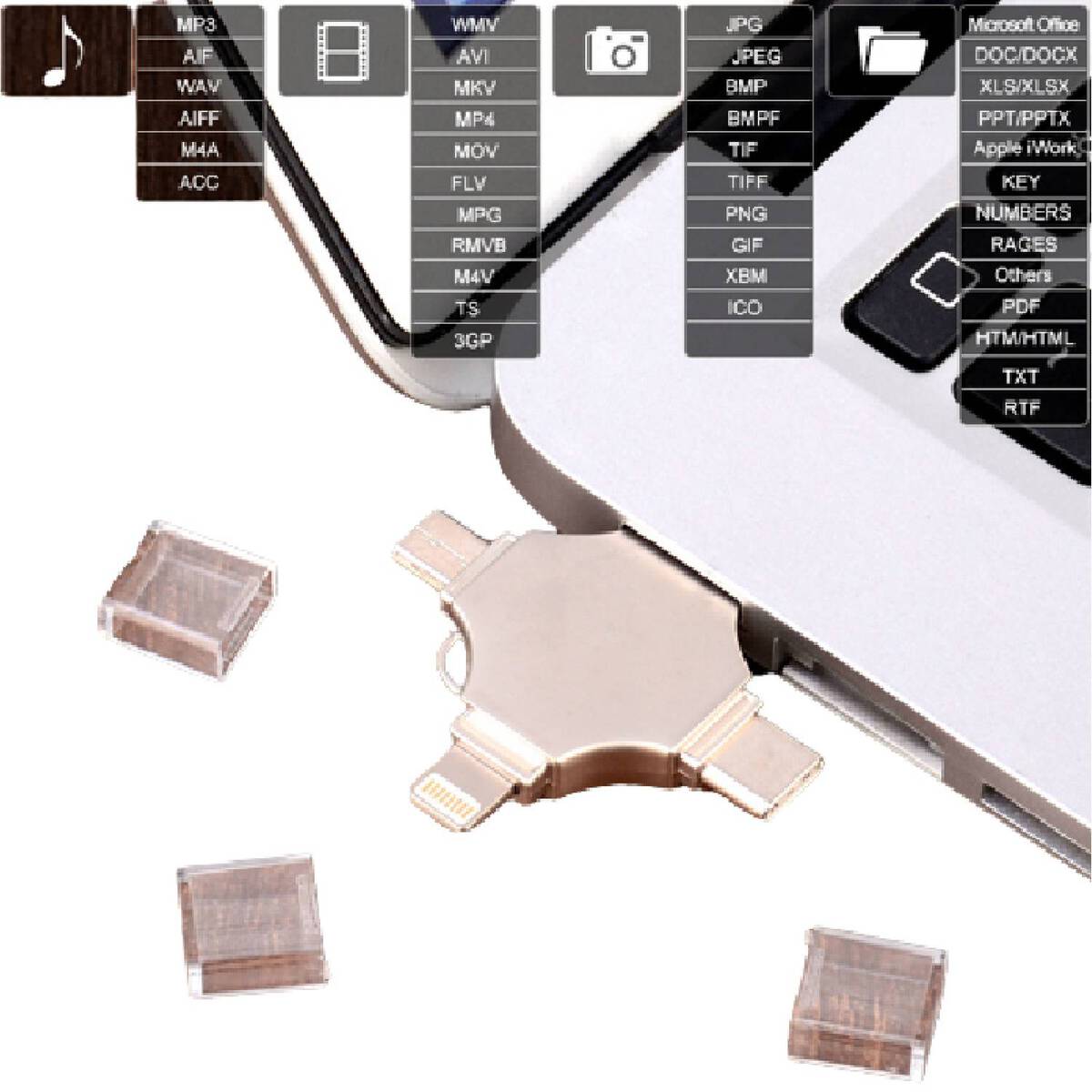 4-in-1 OTG USB Flash Drive 3.0 5