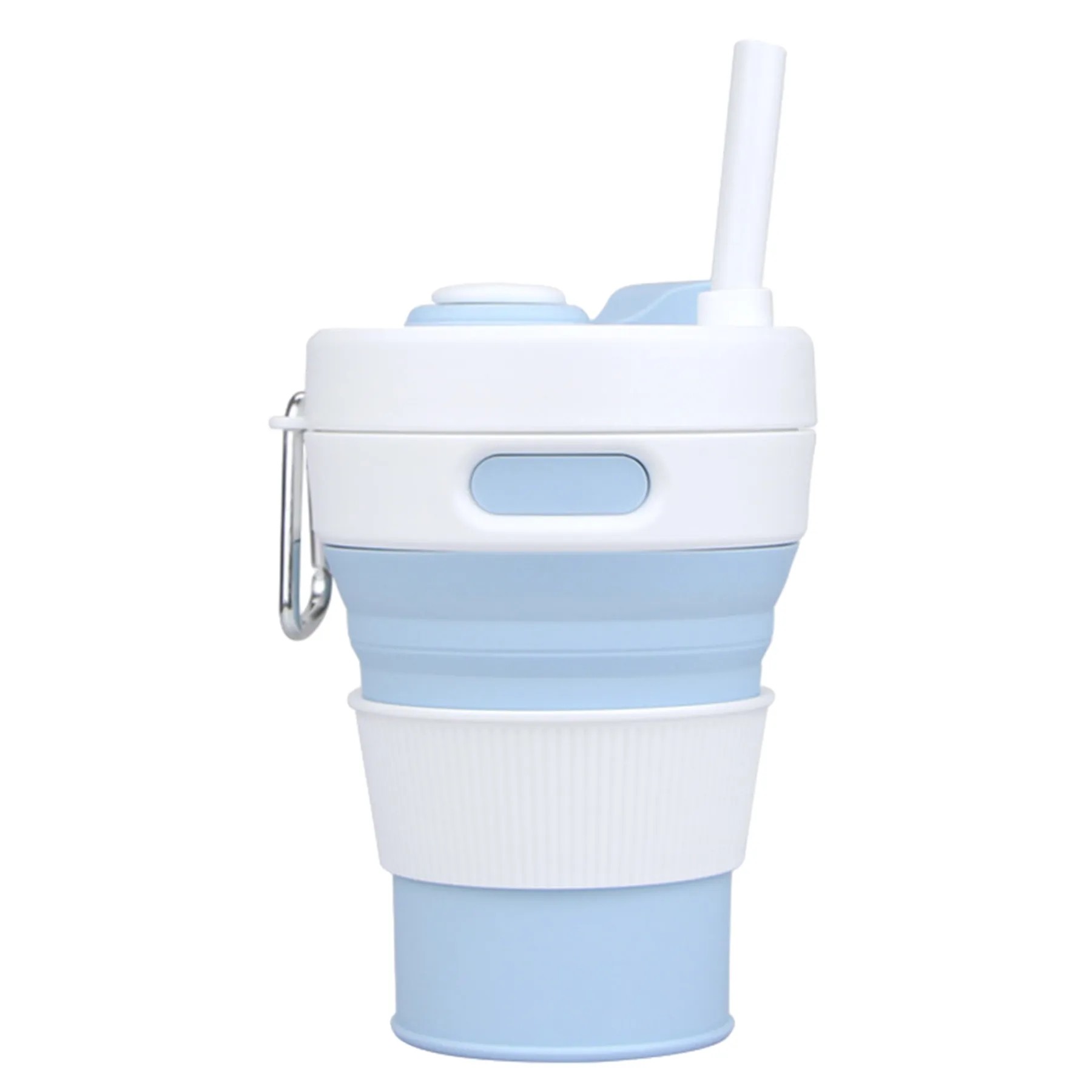 15.2Oz Silicone Folding Water Bottle W/ Straw 3