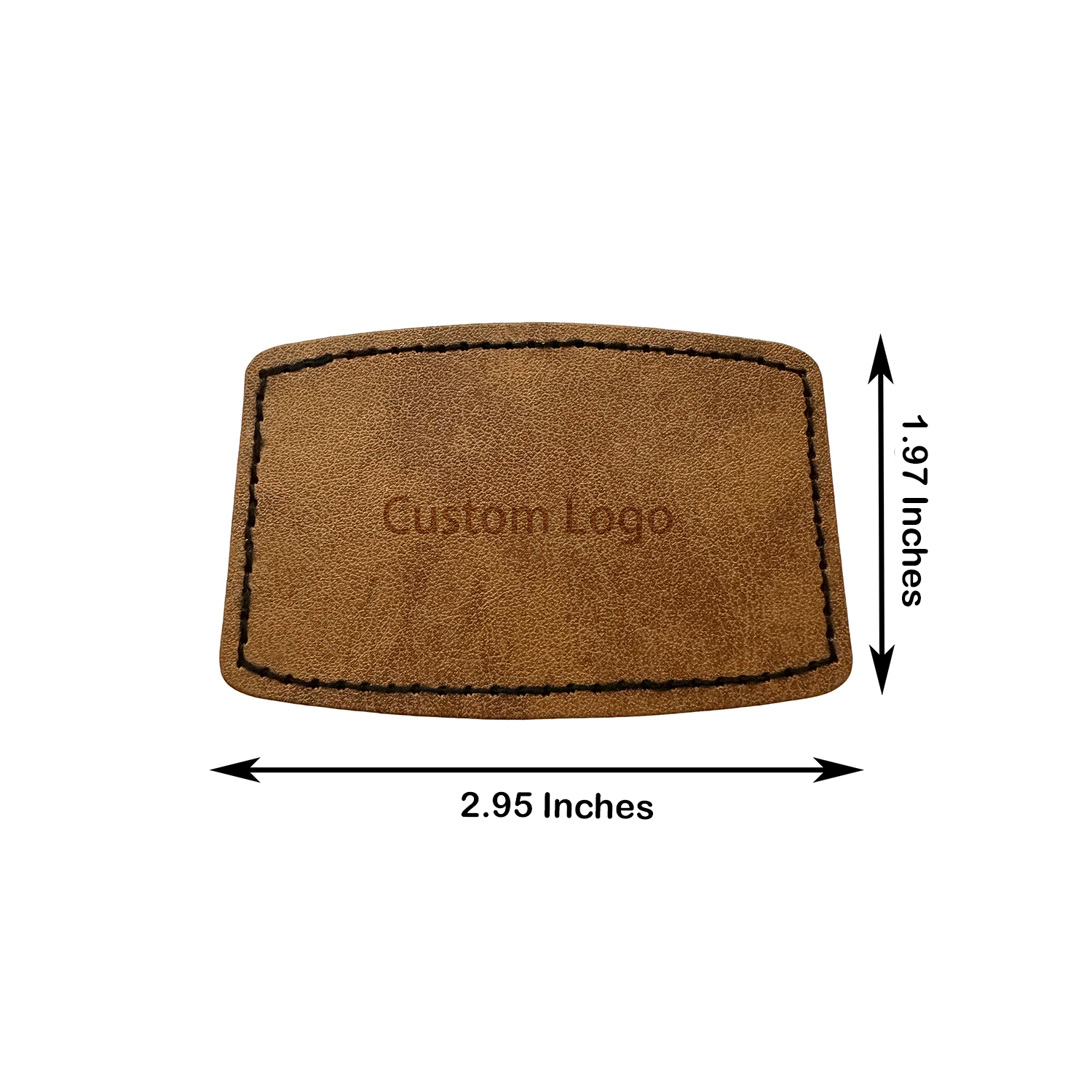 Rectangle Shape Leatherette Patch 1
