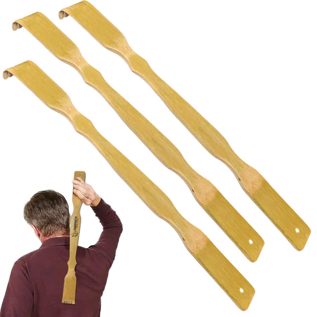 19" Bamboo Wooden Back Scratcher - Medical Health Promotions 1