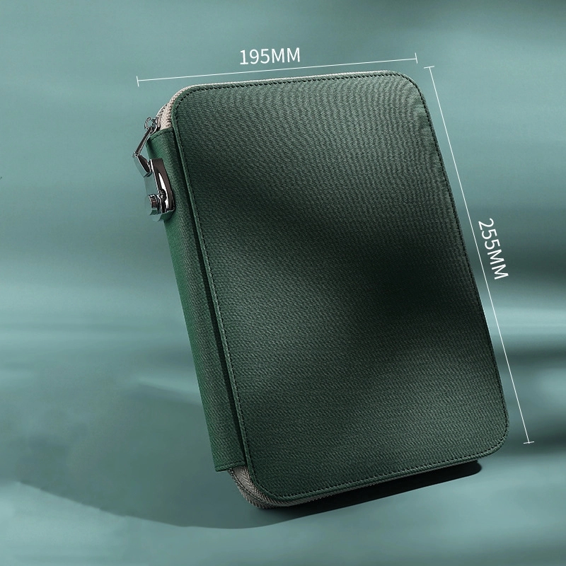 PU Multifunction B5 Business Zippered Notebook with Lock 10