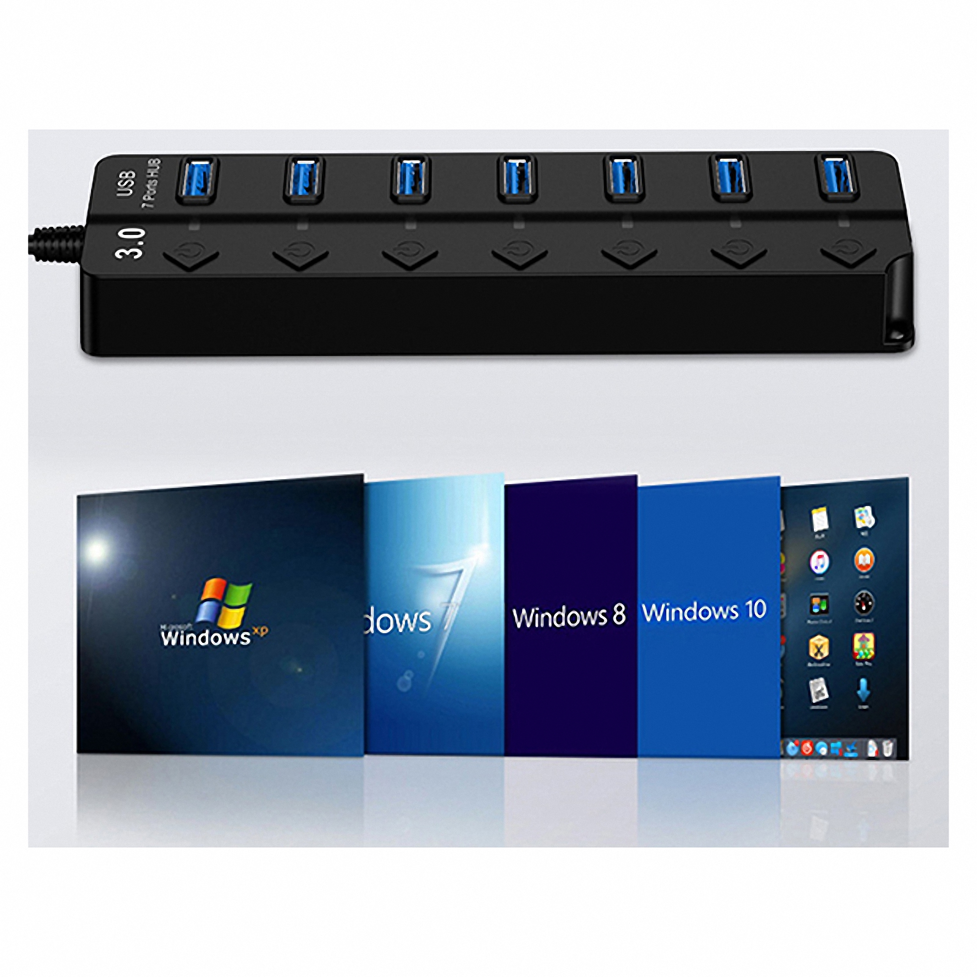 7-Port USB Hub with Independent Power Switches 5