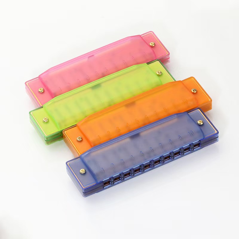Kids Clearly Colorful Translucent Harmonica 4