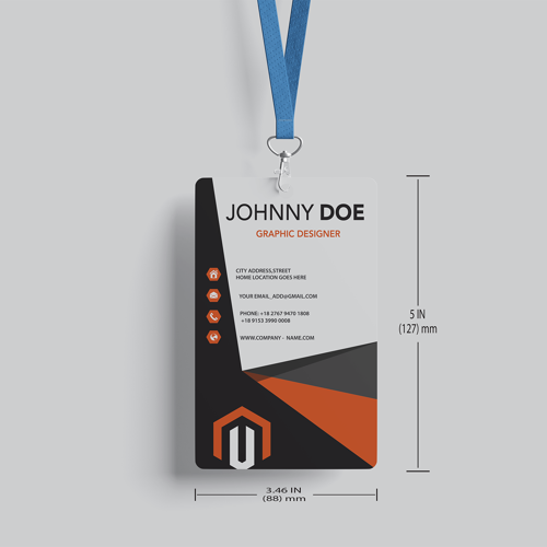Full Color PVC ID Card -5"H x 3.46"W 2