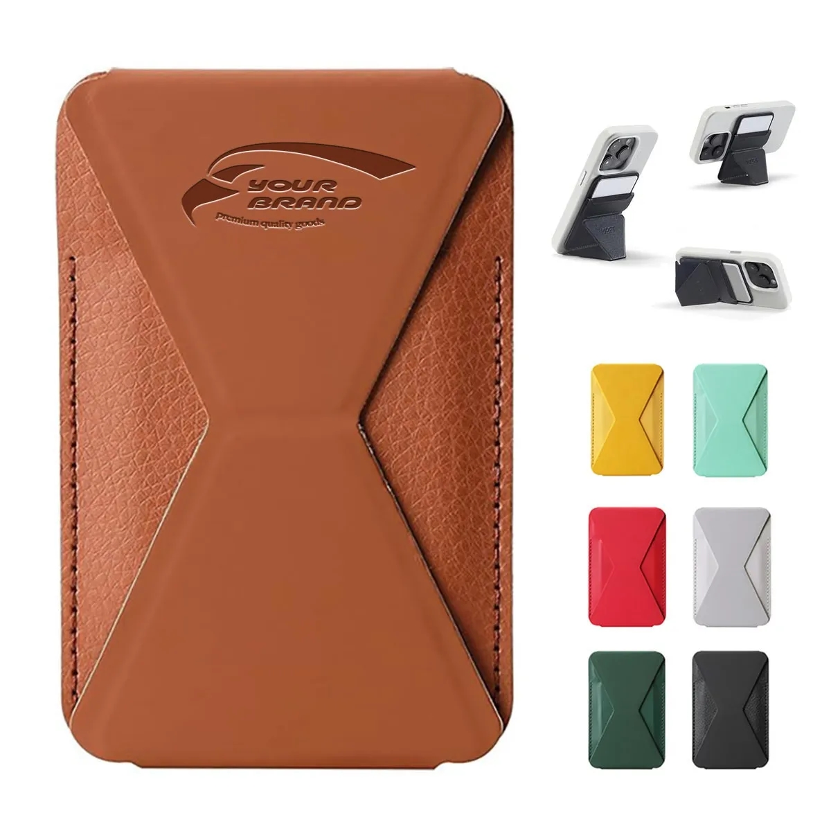 Trendy Portable Leather Magnetic Phone Holder 1