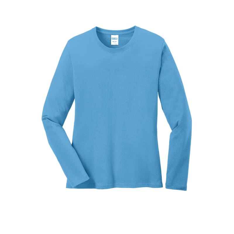 Port & Company Women's Long Sleeve Core Cotton Tee. 19