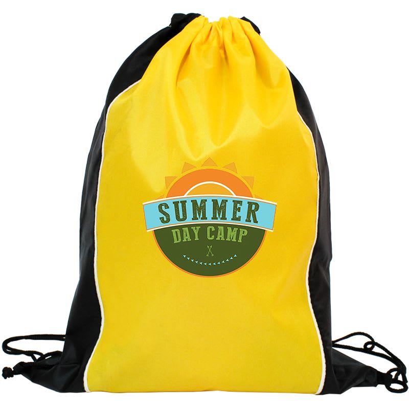 Two Tone Sided Drawstring Tote Bags 4