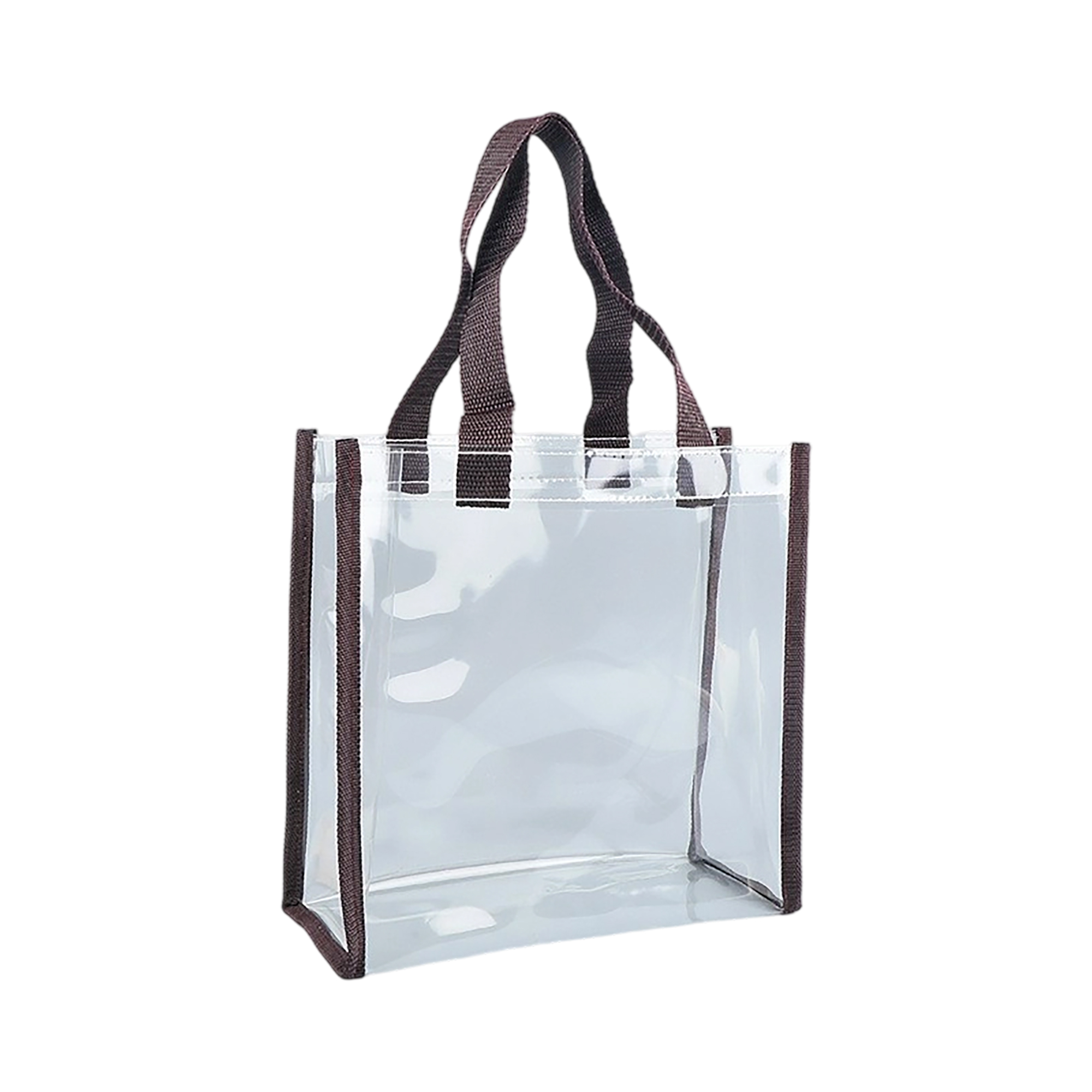 Vinyl Clear Tote Bag With Colored Shoulder Straps 6