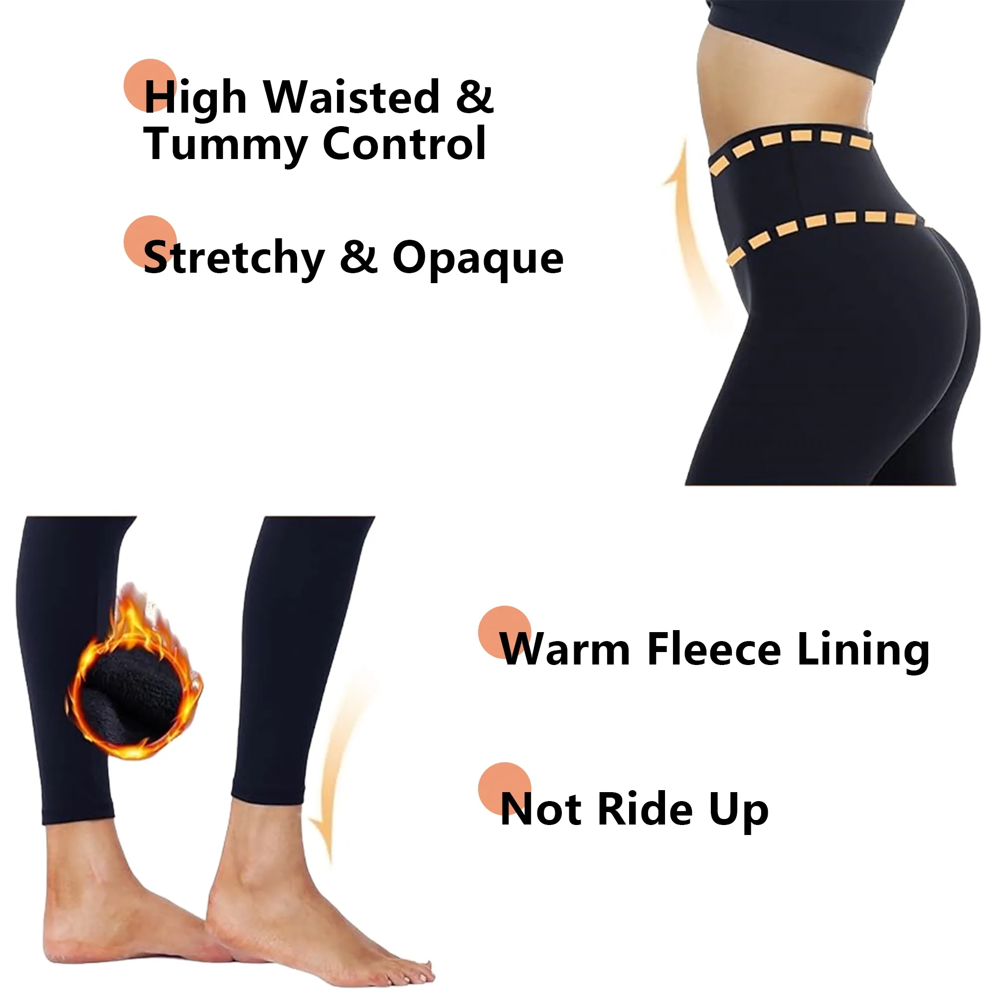 Women's Fleece Lined Thermal Leggings With Stretch 10