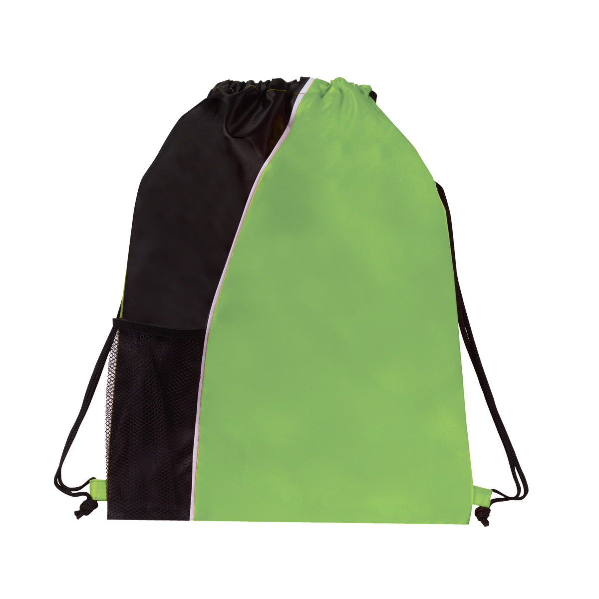 210D Drawstring Backpack with Front Elastic Mesh Pocket (Bag, Backpack) 13