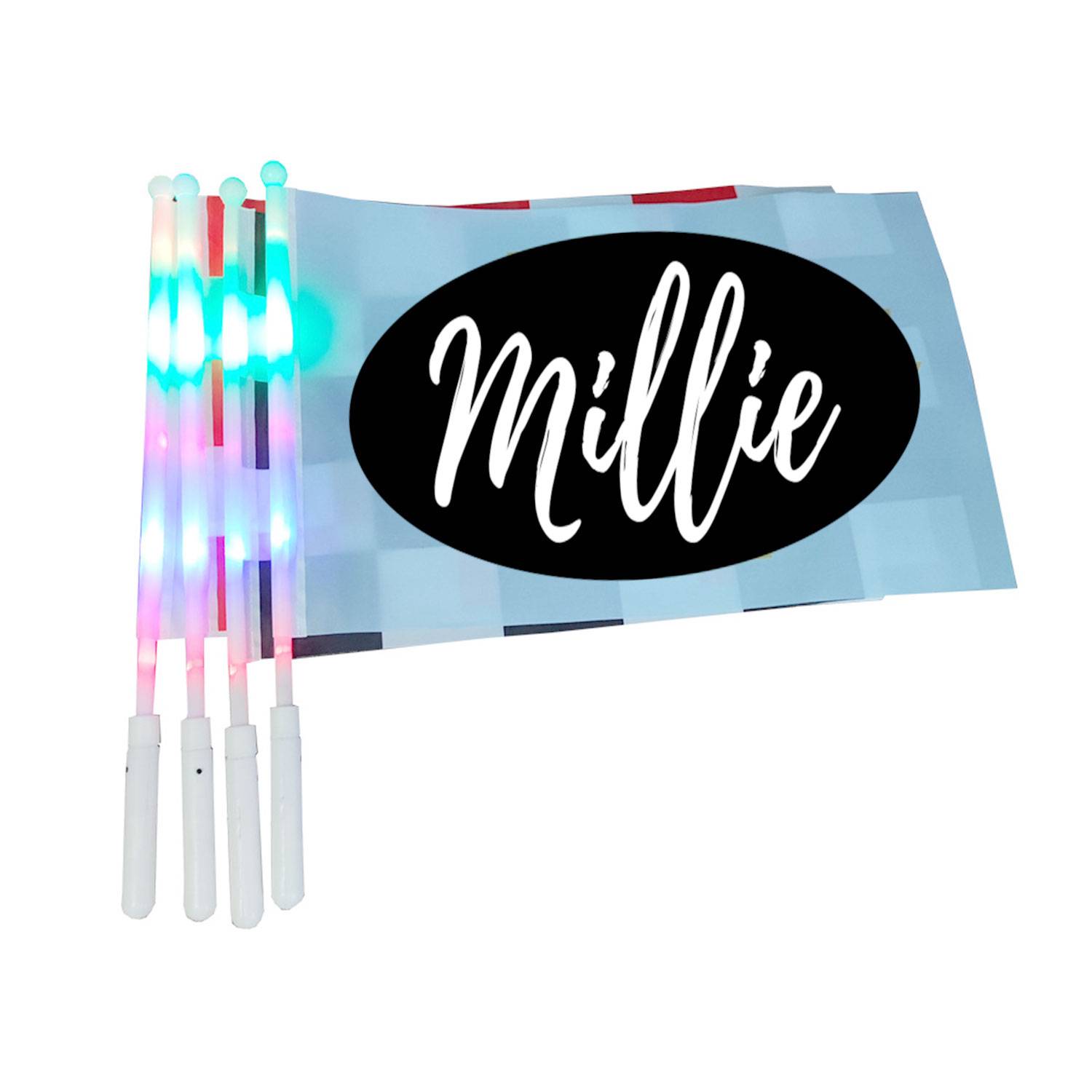 LED USA FlashingHand Flag Small Light up American 4