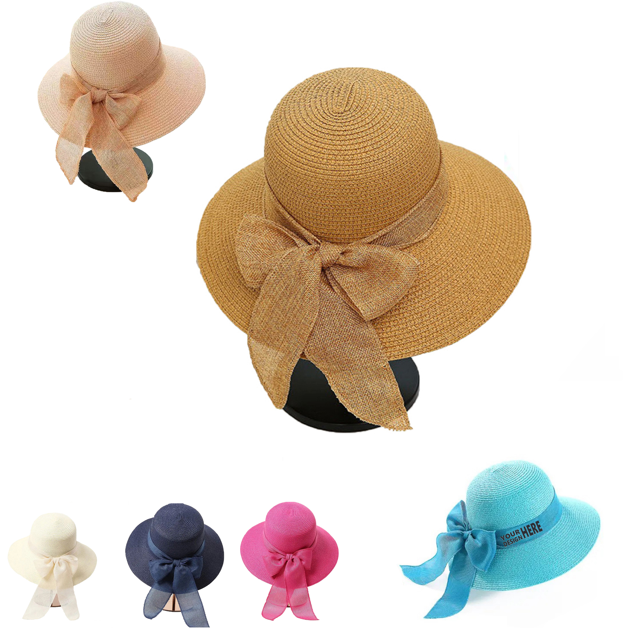 Bow Tourist Beach Straw Hat 3