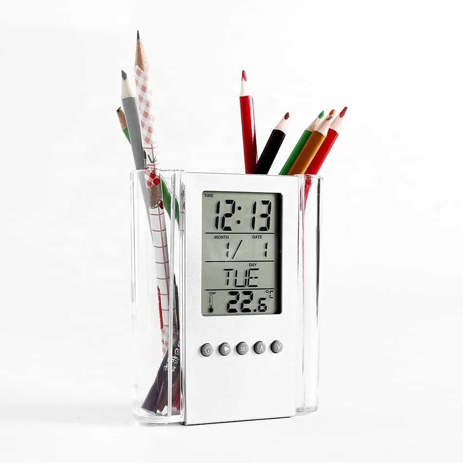 Pen Holder with Watch Calendar 3