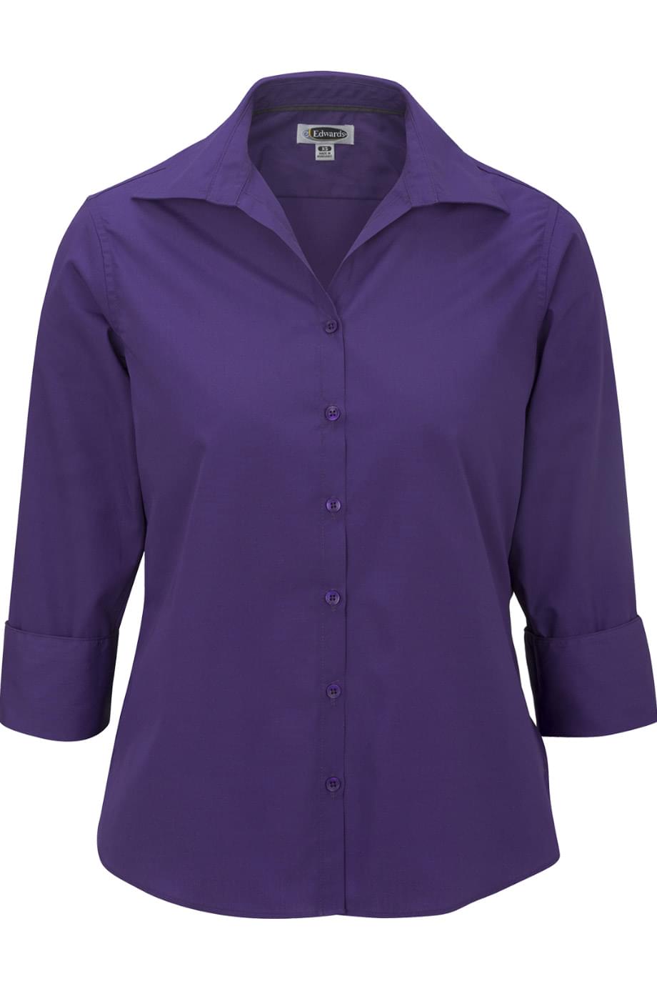 Lightweight Poplin Three Quarter Sleeve Ladies Shirt 10