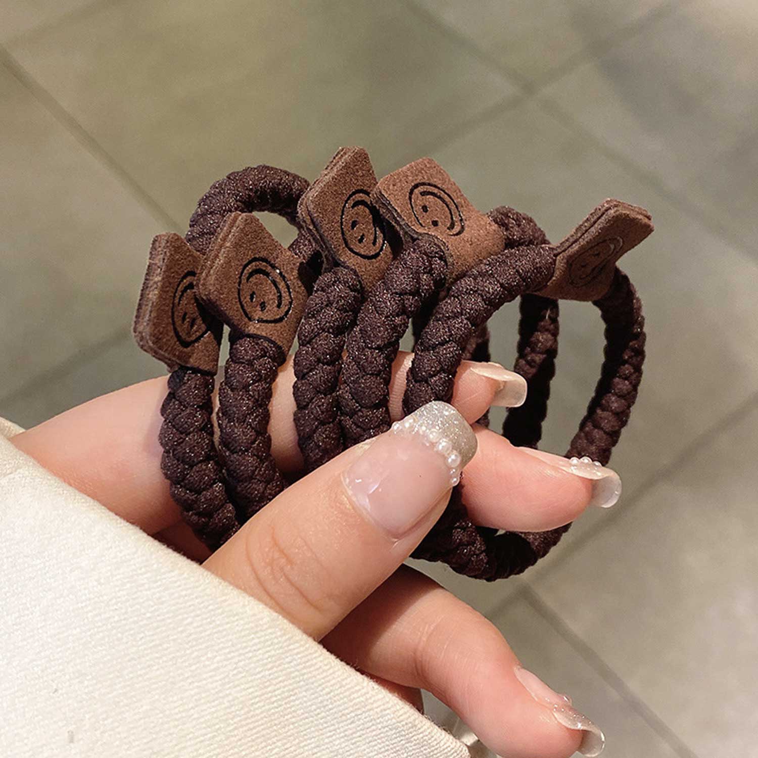 Custom Terry Cloth Seamless High-Elasticity Hair Ties 4