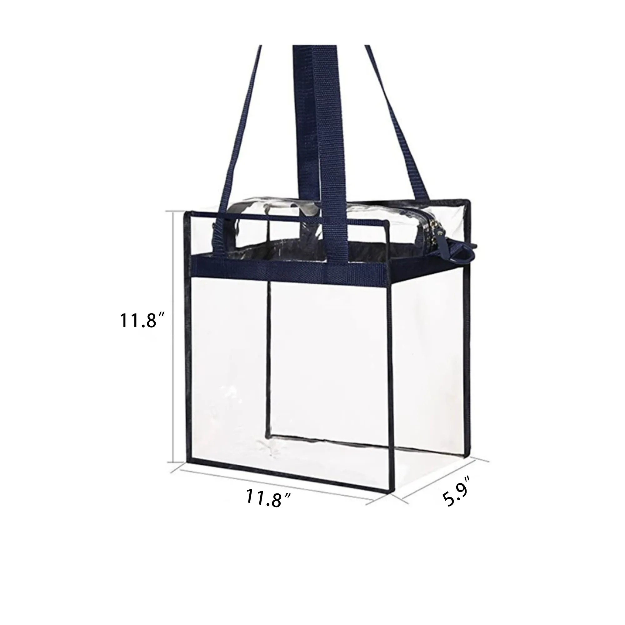 Clear Tote Bag With Zipper 2