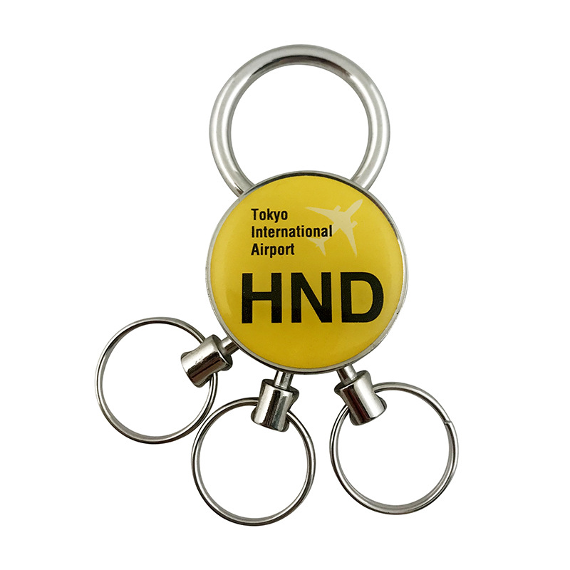 Circular Metal Keychain with Multiple Rings 7