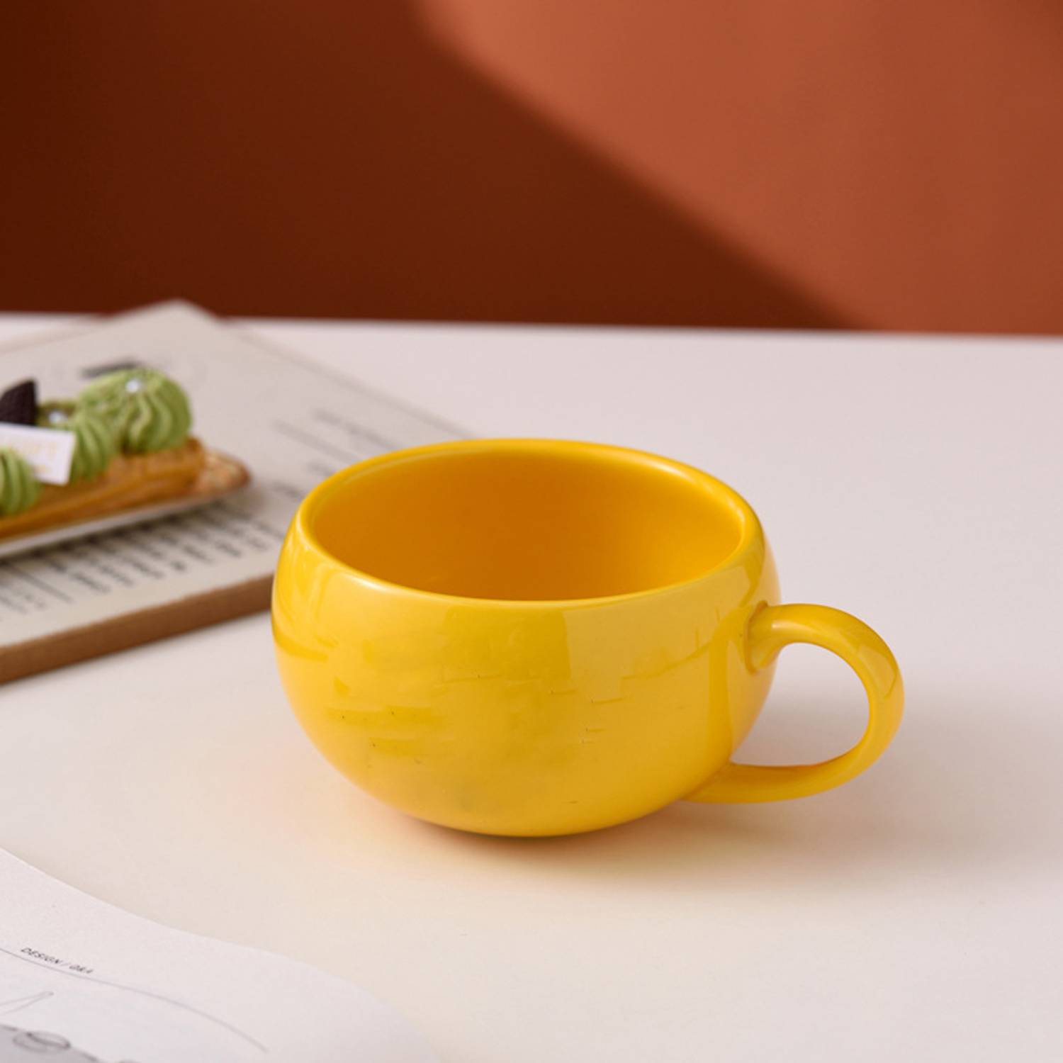 11oz Children's Breakfast Milk Oatmeal Ceramic Ball Cup 3
