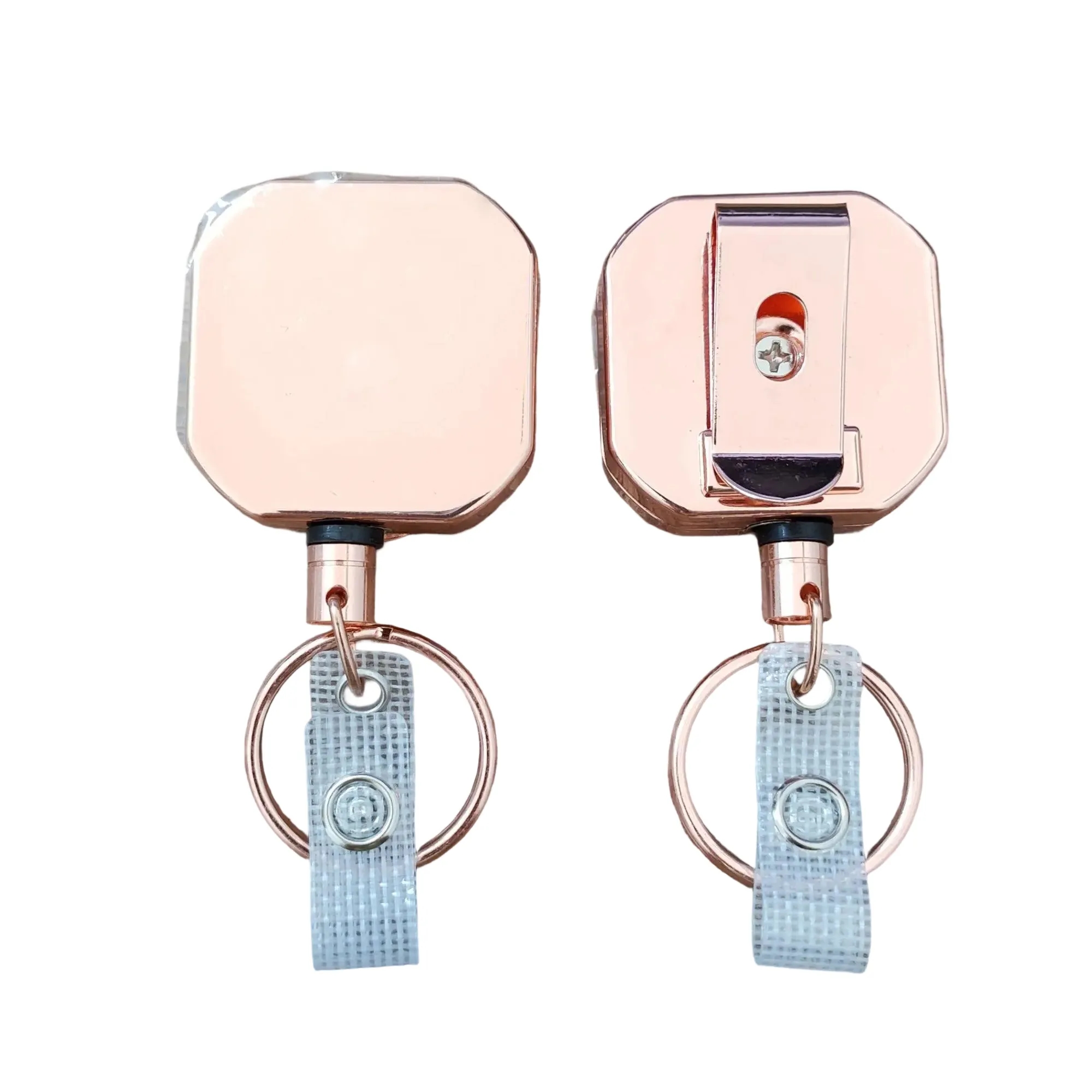 Durable Metal Retractable Keychain with Modern Design 3