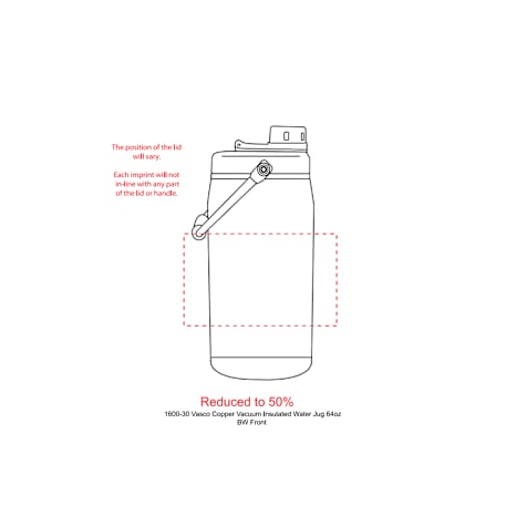 Vasco Copper Vacuum Insulated Water Jug 64oz 44