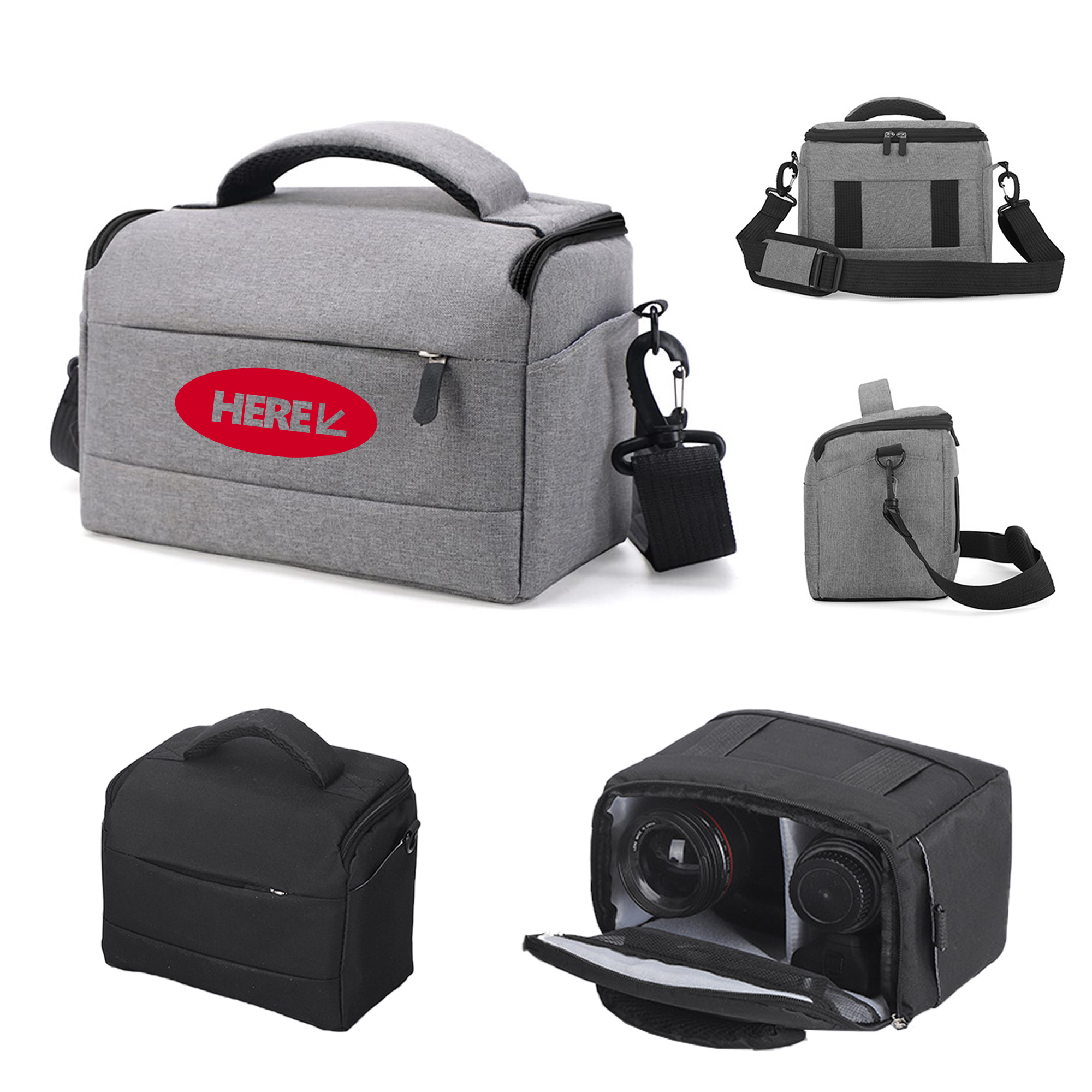 Waterproof Nylon Camera Bag with Adjustable Compartments 6