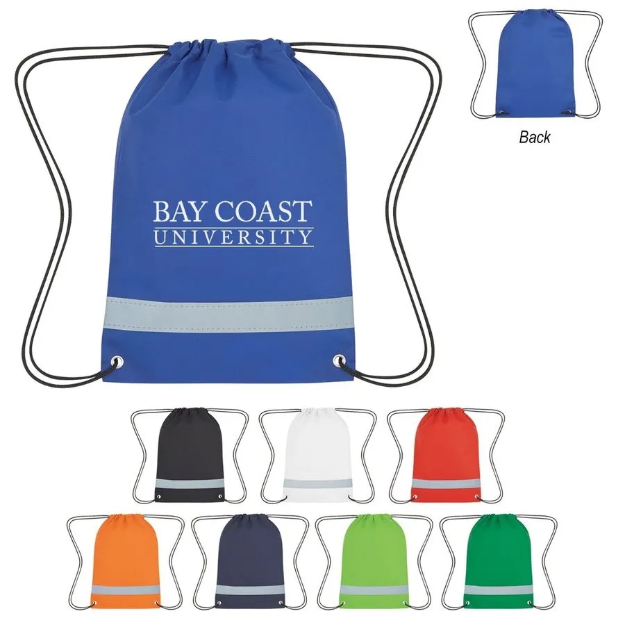 Lil Bit Reflective Non-woven Drawstring Bag 1