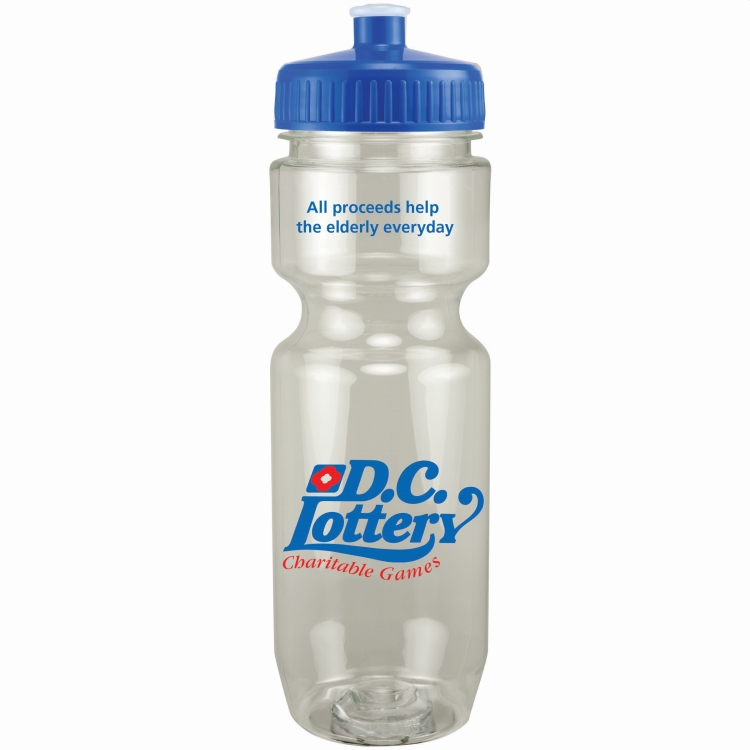 22 Oz Translucent Bike Bottle w/ Push Pull Lid