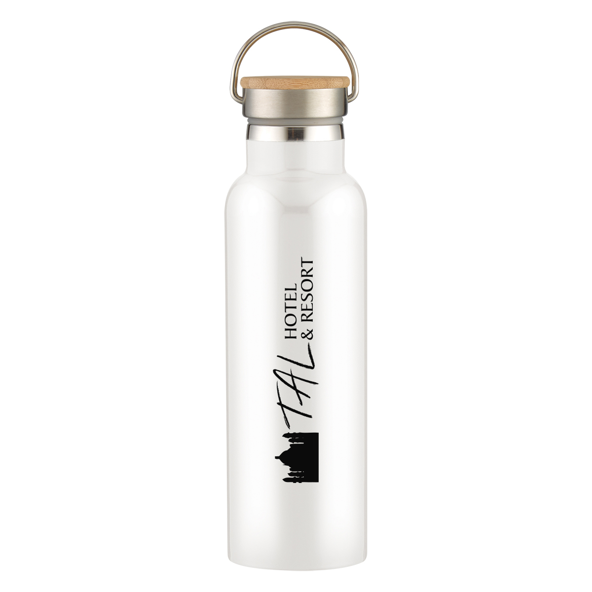 21 Oz. Tipton Recycled Stainless Steel Bottle With Bamboo Lid, custom water bottle with logo imprint 11
