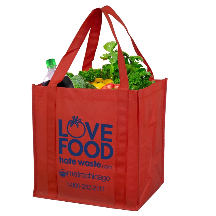 12-1/2"W x 13"H x 8"Gusset - "MEGA" Grocery Shopping Tote Bag 36