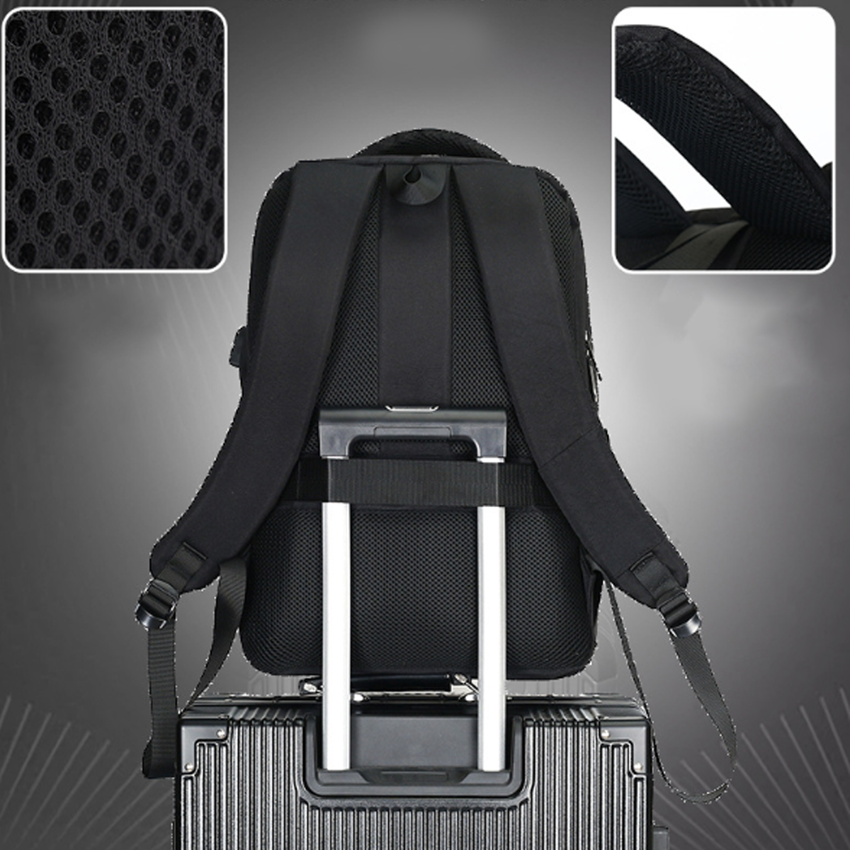 40L Durable Business Backpack W/ Zippered Front Pocket 8
