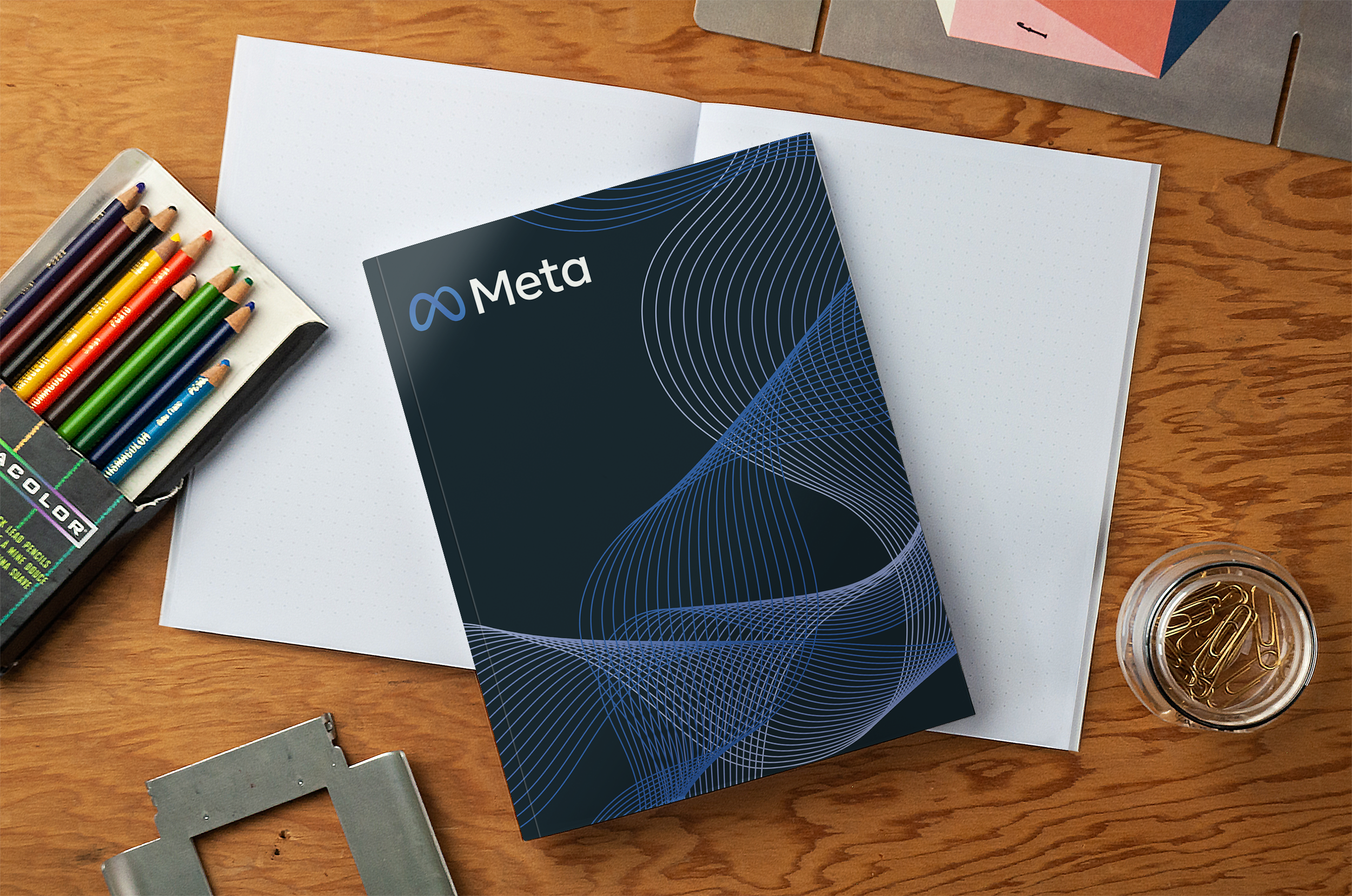 Full Color Custom Medium Softcover Layflat Notebook/Journal