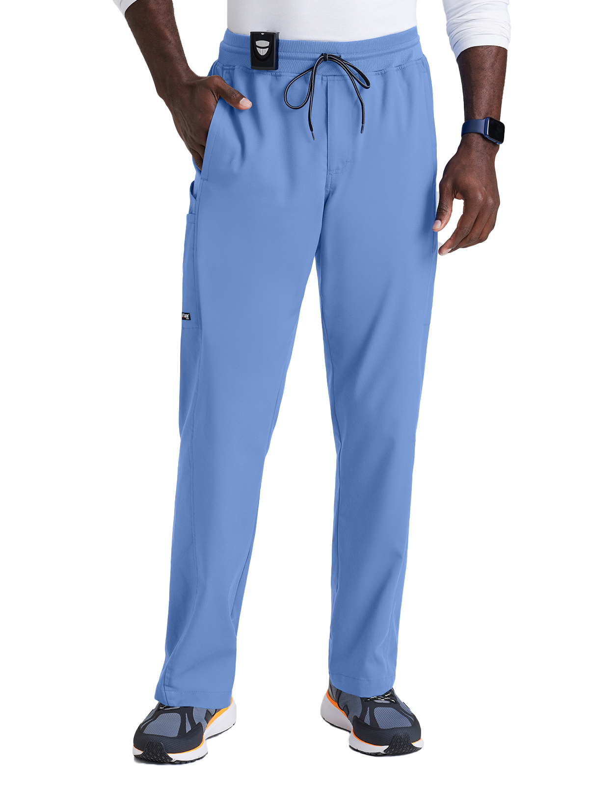 Grey's Anatomy Spandex Stretch - Men's Six-Pocket Straight leg Hudson Scrub Pant 34